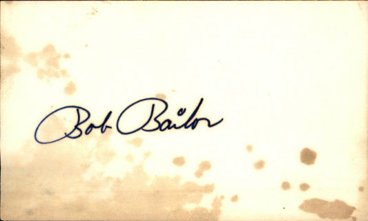 Bob Bailor Toronto Blue Jays Signed/Autographed 3x5 Index Card 162579