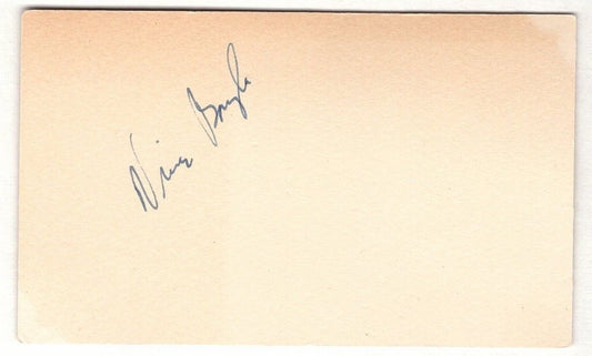 Vince Boryla Signed/Autographed 3x5 Vintage Index Card NY Knicks d.2016 129898