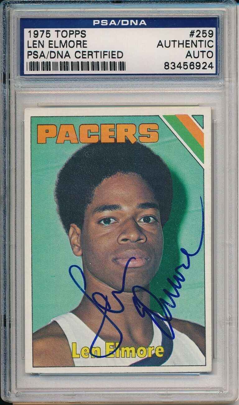 Len Moore Pacers Signed/Autographed 1975 Topps Trading Card #259 PSA/DNA 149497