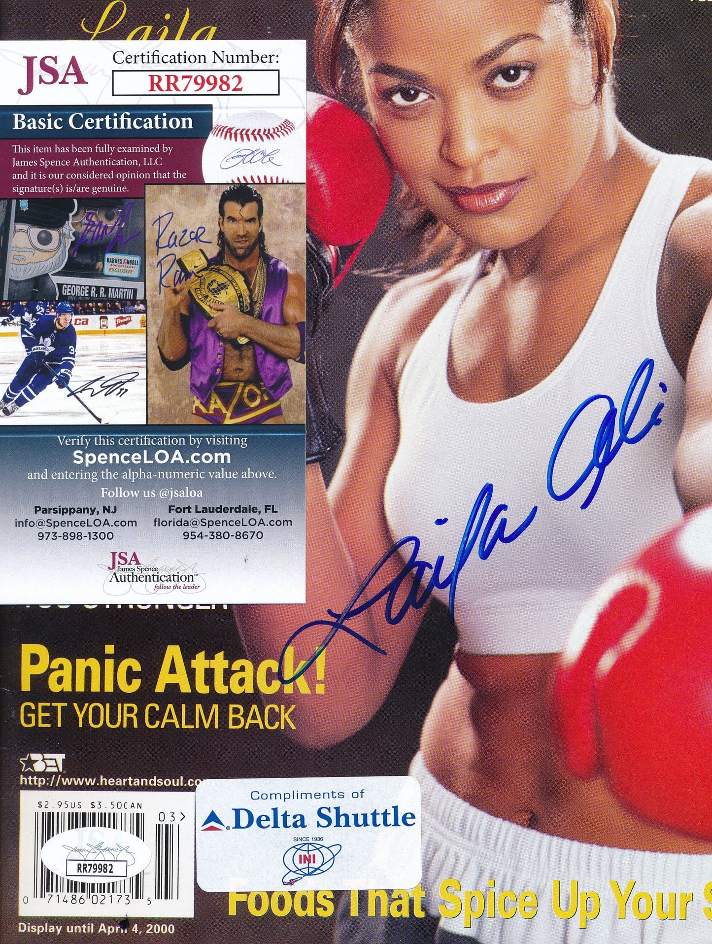 Laila Ali Signed/Autographed Feb/Mar 2000 heart & soul Magazine JSA 191882