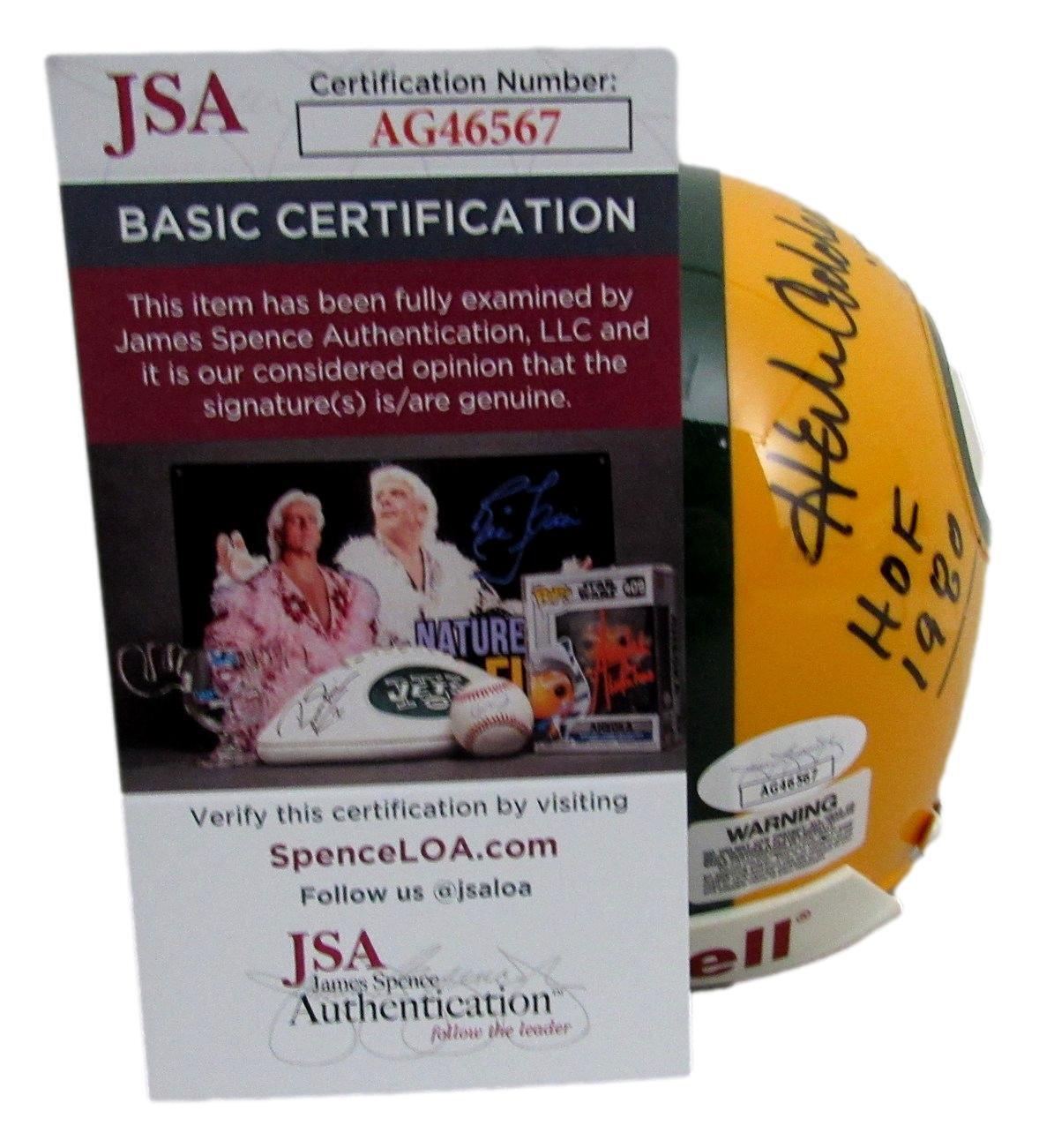 Herb Adderley HOF Autographed/Inscribed Mini Football Helmet Packers JSA