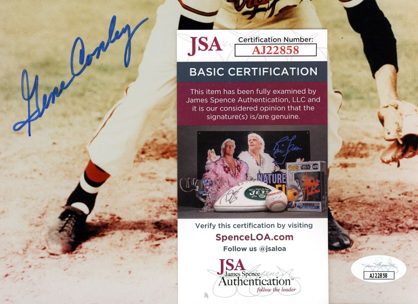 Gene Conley Autographed 8x10 Photo Milwaukee Braves JSA 177889