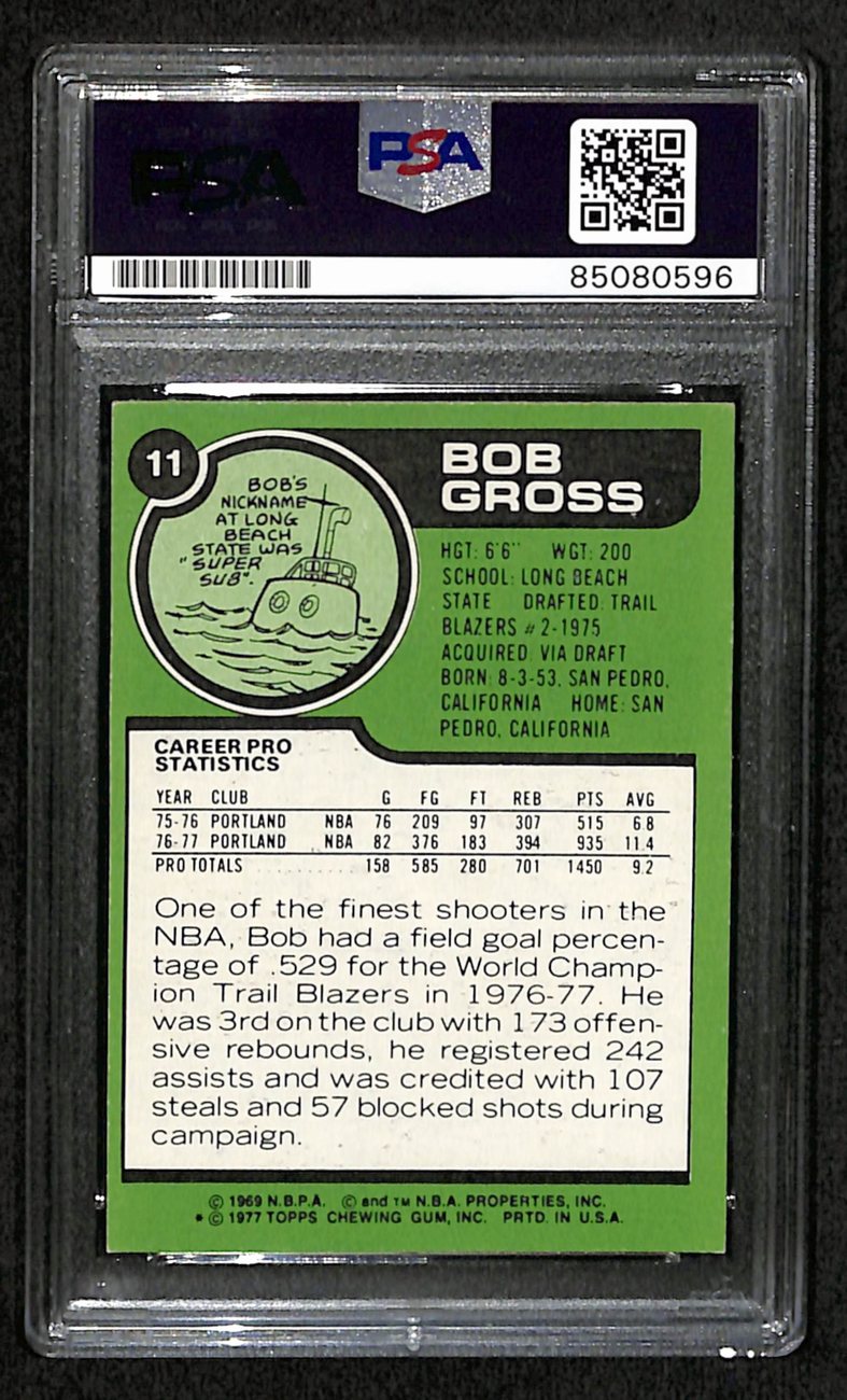 1977/78 TOPPS #11 Bob Gross Auto/Signed Card PSA/DNA 185488