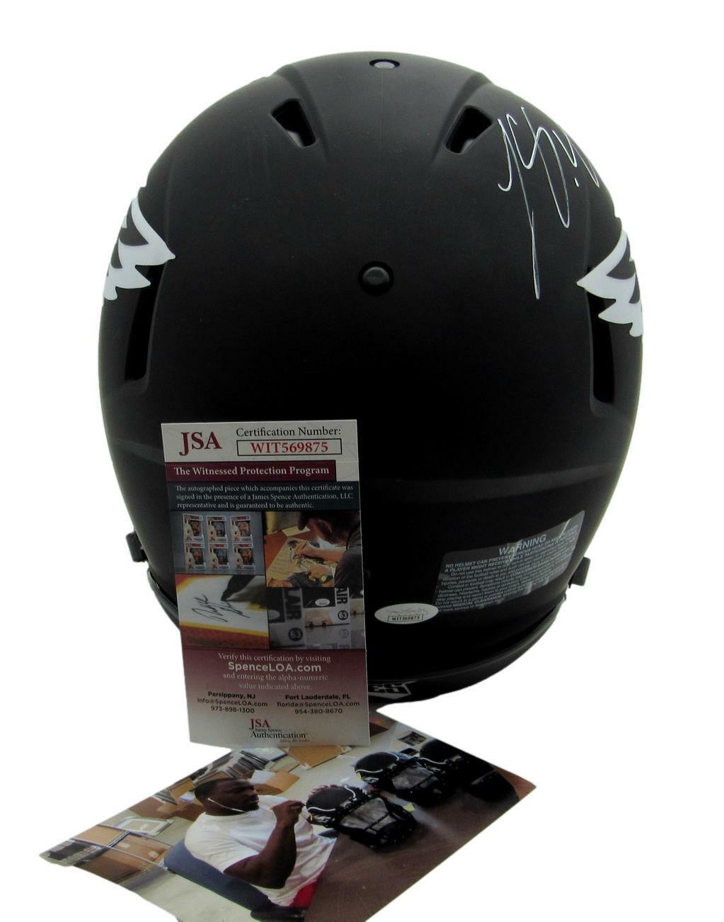 LeSean McCoy Signed Eagles Full Size Eclipse Authentic Proline Helmet JSA 157438