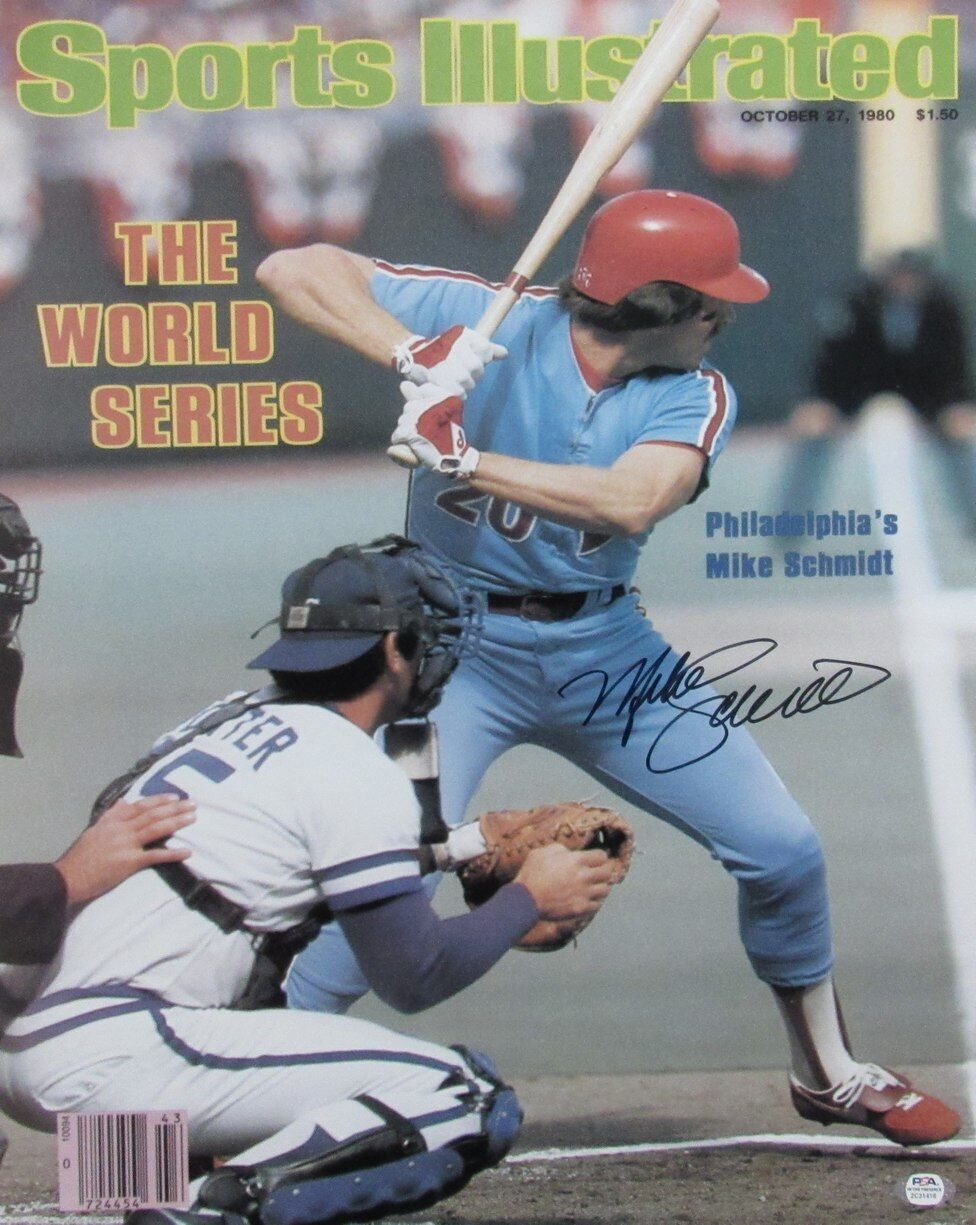 Mike Schmidt HOF Autographed 16x20 Photo Philadelphia Phillies PSA/DNA 177560