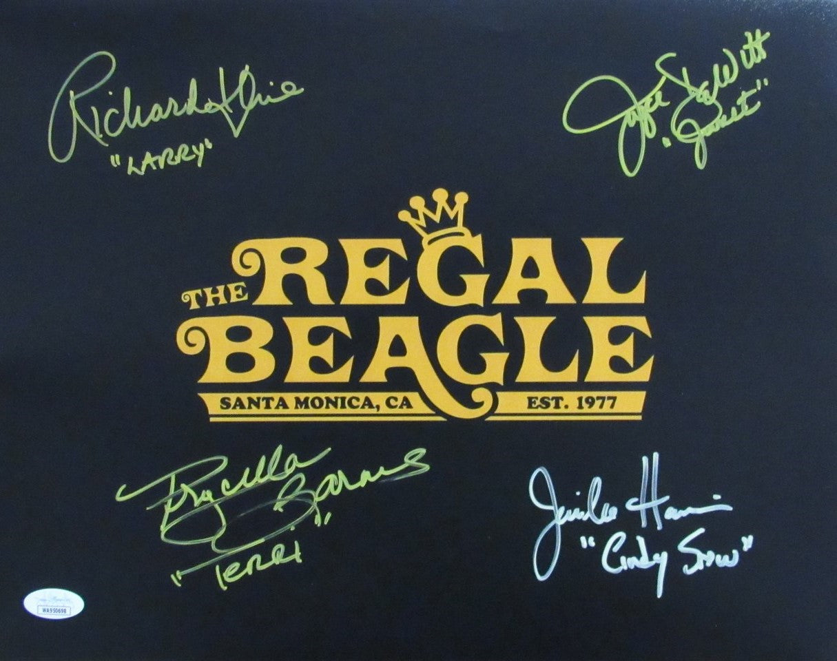 Three's Company Multi-Autographed by 4 Cast Members 11x14 Photo JSA 183399
