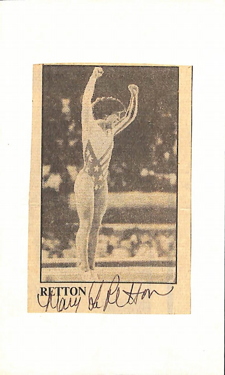 Mary Lou Retton 1984 Olympic Gold Medalist Signed 2x3 B&W Photo 189489