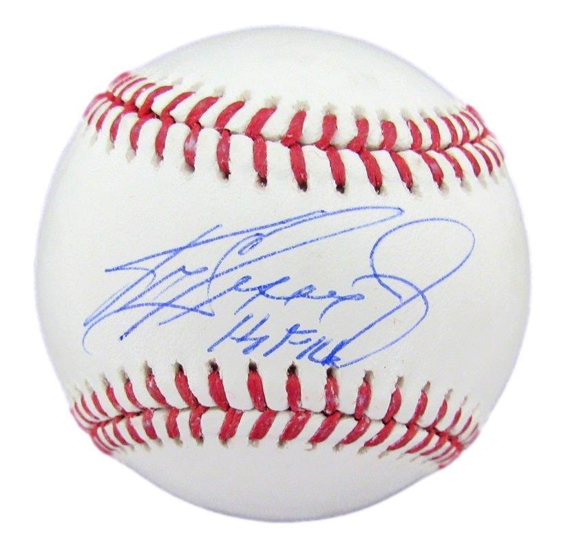 Ken Griffey Jr. HOF Autographed/Inscribed OML Baseball Mariners Beckett 182142