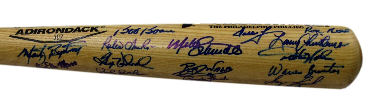 1980 Philadelphia Phillies Multi-signed by 33 Adirondack Bat PSA/DNA 190555