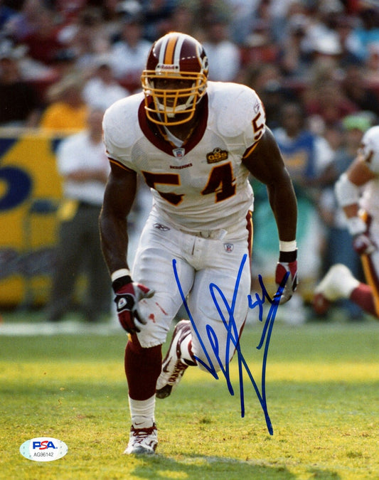 Jeremiah Trotter Washington Signed/Autographed 8x10 B/W Photo PSA/DNA 153666