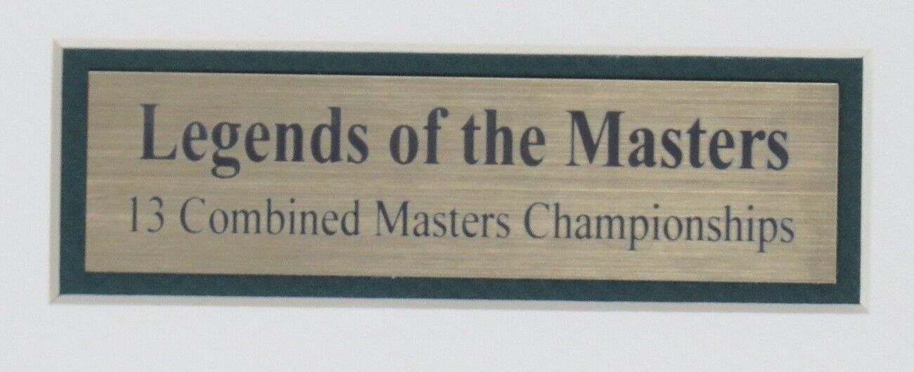 Palmer/Nicklaus/Player "Legends of the Masters" Framed Collage w/Laser Engraved