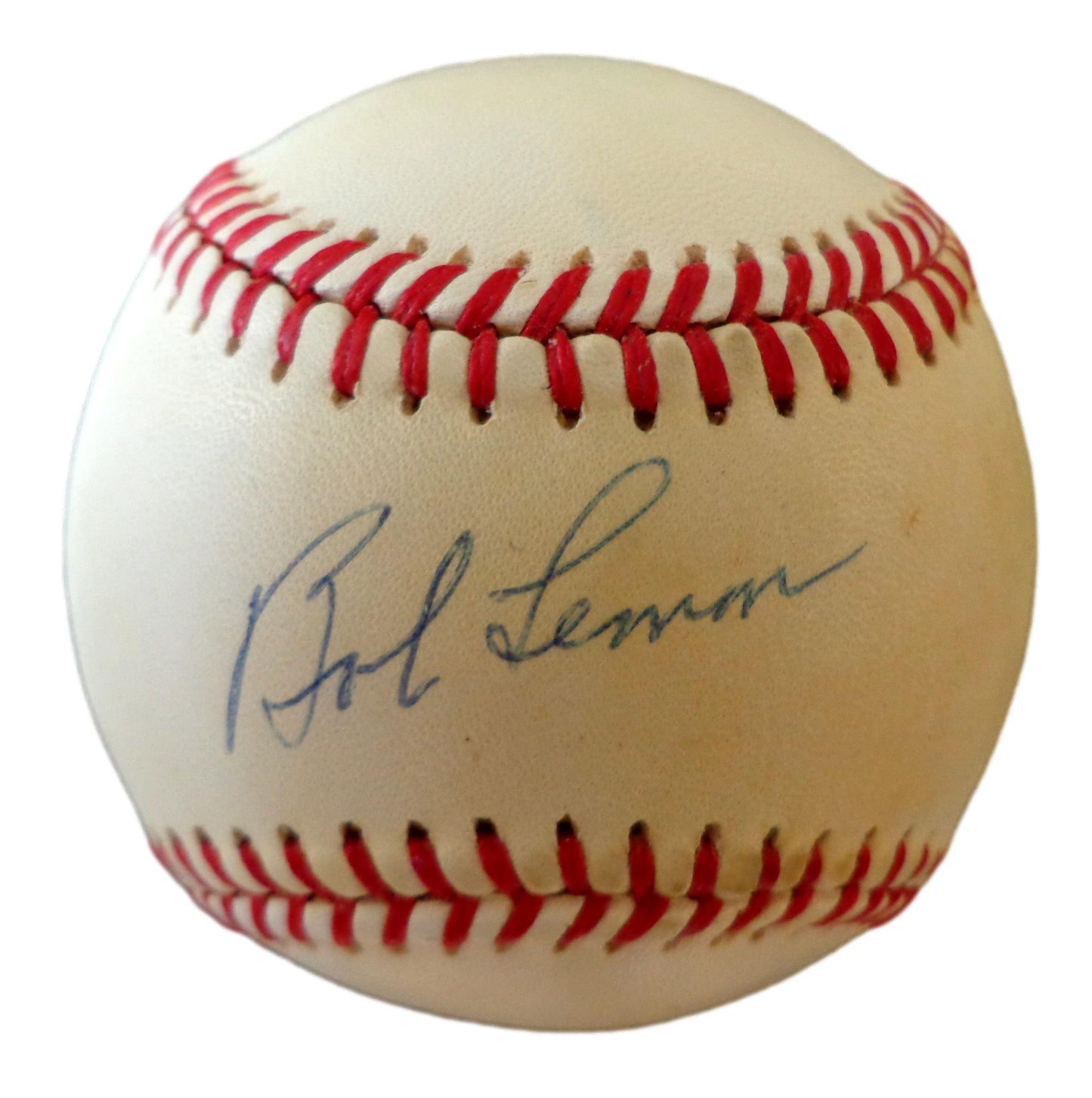 Bob Lemon HOF Signed Rawlings OAL Baseball Cleveland Indians No Cert 179954