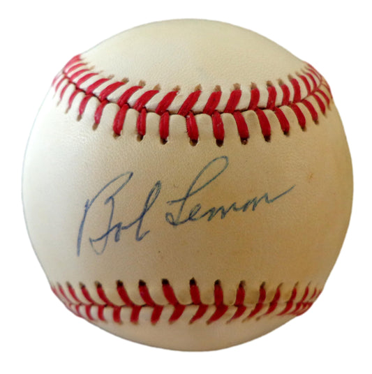 Bob Lemon HOF Signed Rawlings OAL Baseball Cleveland Indians No Cert 179954