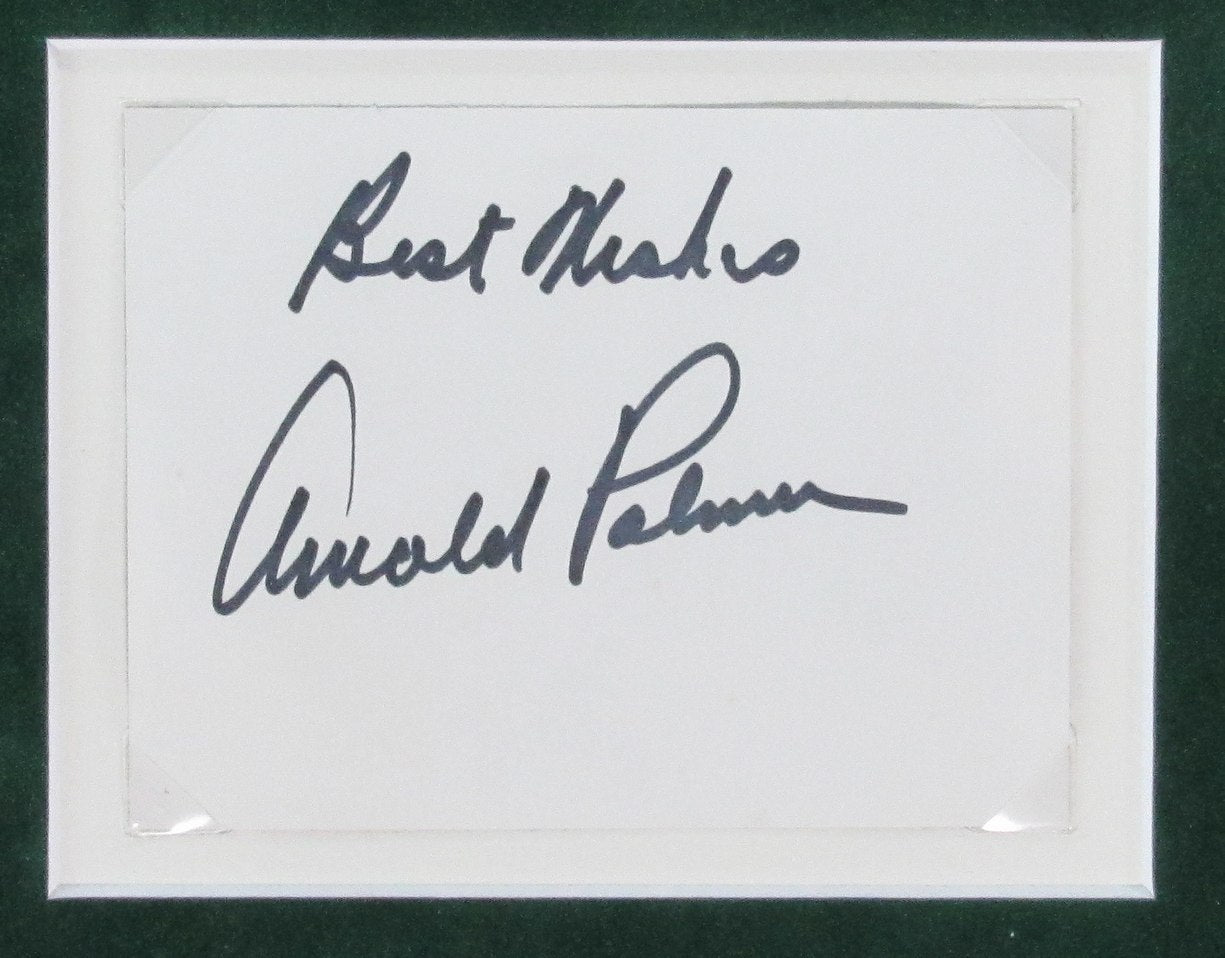 Arnold Palmer Signed/Autographed 3x5 Index Card w/ 8x10 Photo Framed 191742