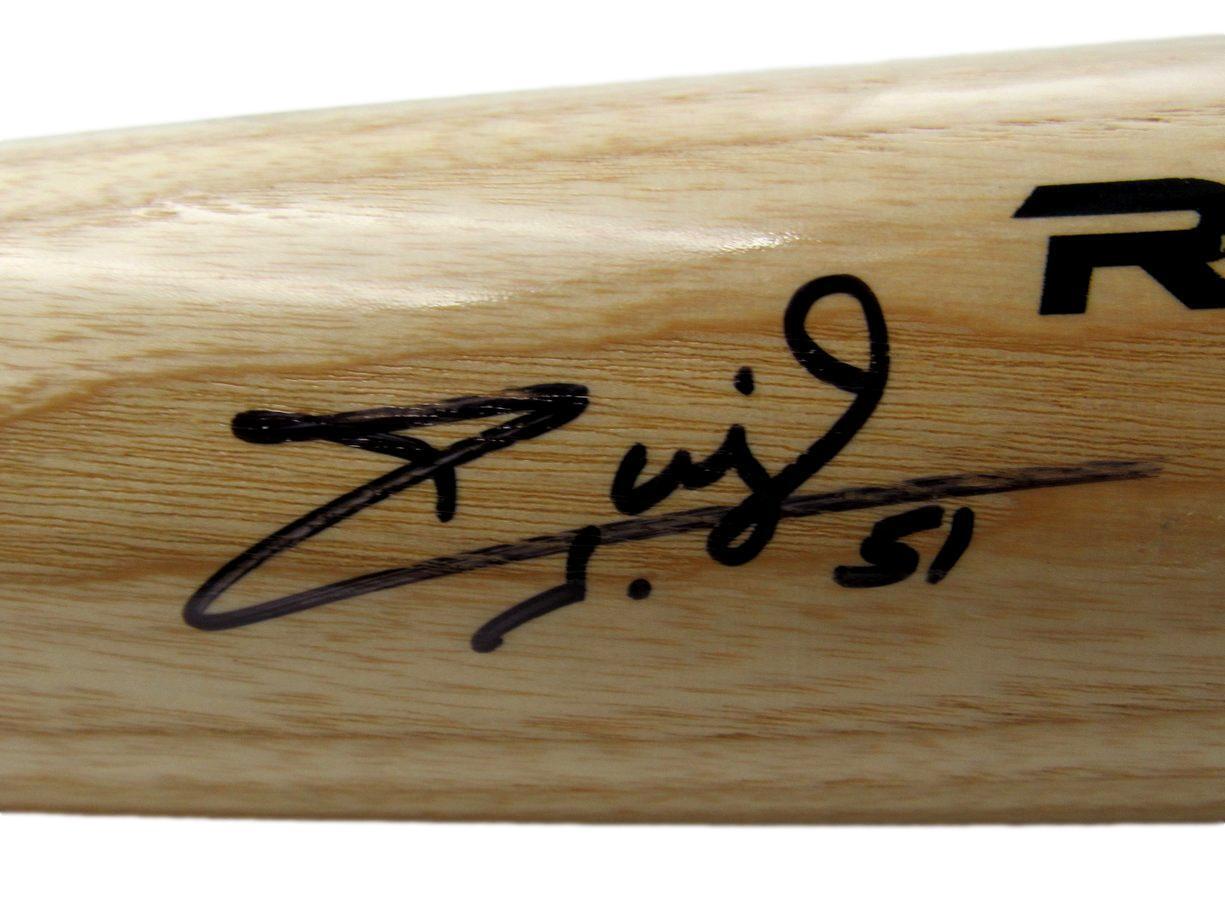 Carlos Ruiz Philadelphia Phillies Signed Engraved Rawlings Blonde Bat JSA 162335