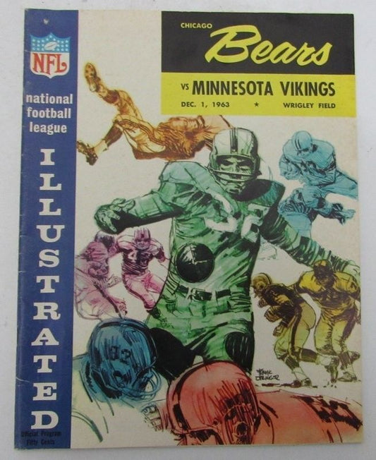 1963 Bears vs. Vikings NFL Illustrated Game Program 129516