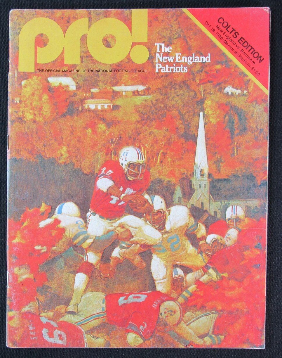1980 Pro! New England Patriots vs. Baltimore Colts Program 10/19