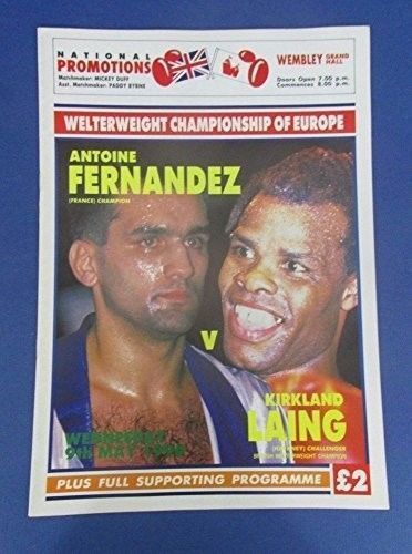 Antoine Fernandez Kirkland Laing Boxing Program 5/9/90 122173