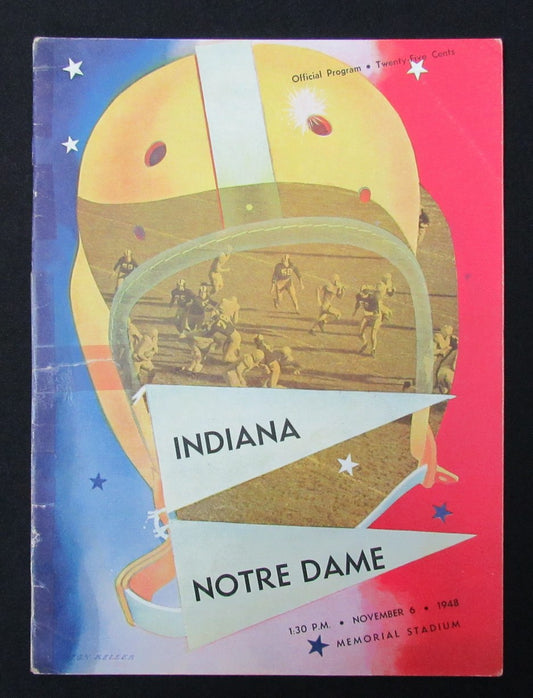 11/6/1948 Indiana vs. Notre Dame College Football Program 185896