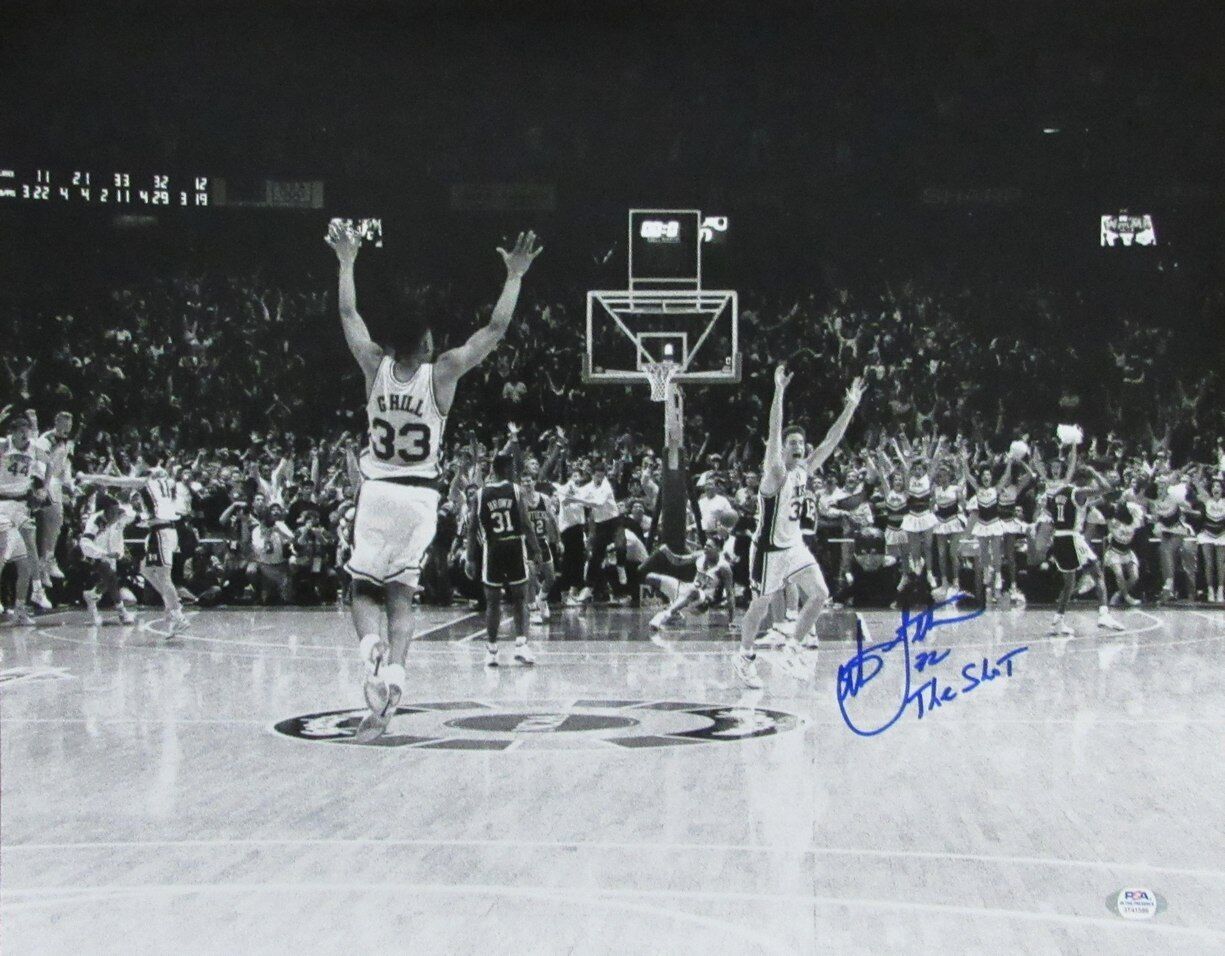 Christian Laettner Duke The Shot  Signed/Inscribed 16x20 Photo PSA/DNA 165226