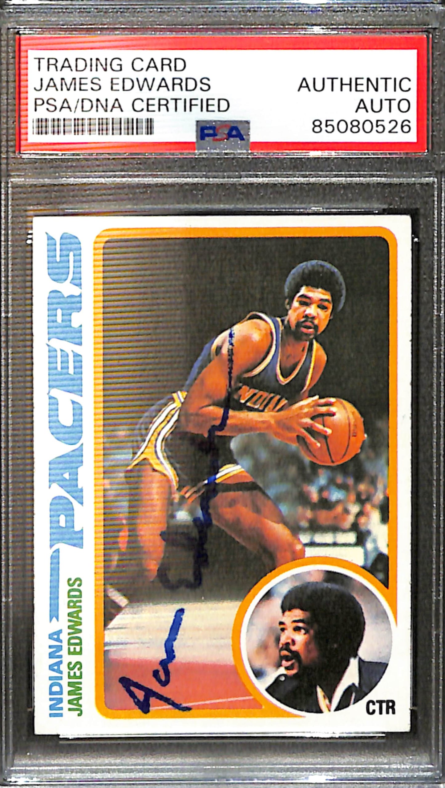 James Edwards Signed/Auto 1978 Topps Card #27 Indiana Pacers PSA/DNA 185430