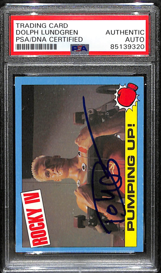 Dolph Lundgren Signed/Auto 1985 TOPPS Rocky IV Drago Card #32 PSA/DNA 183787