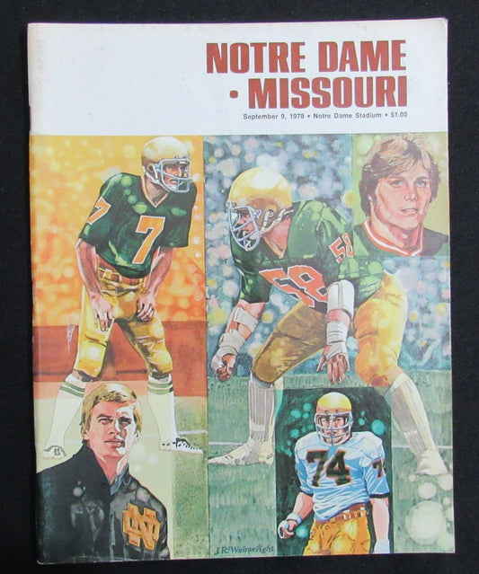 09/9/1978 Notre Dame vs. Missouri College Program 185806