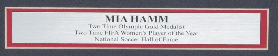 Mia Hamm US Women's Soccer Signed/Autographed 16x20 Photo Framed Beckett 188516