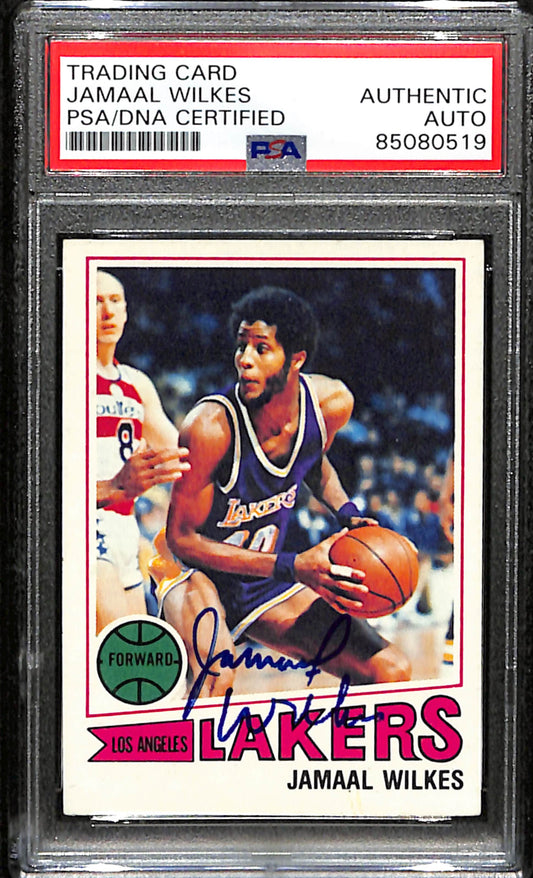 Jamaal Wilkes Signed 1977 Topps Card #33 Los Angeles Lakers PSA/DNA 185724