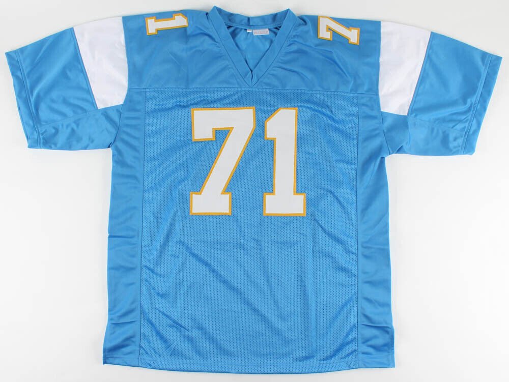 Fred Dean HOF Signed/Inscribed Chargers Blue Football Jersey Schwartz 156160