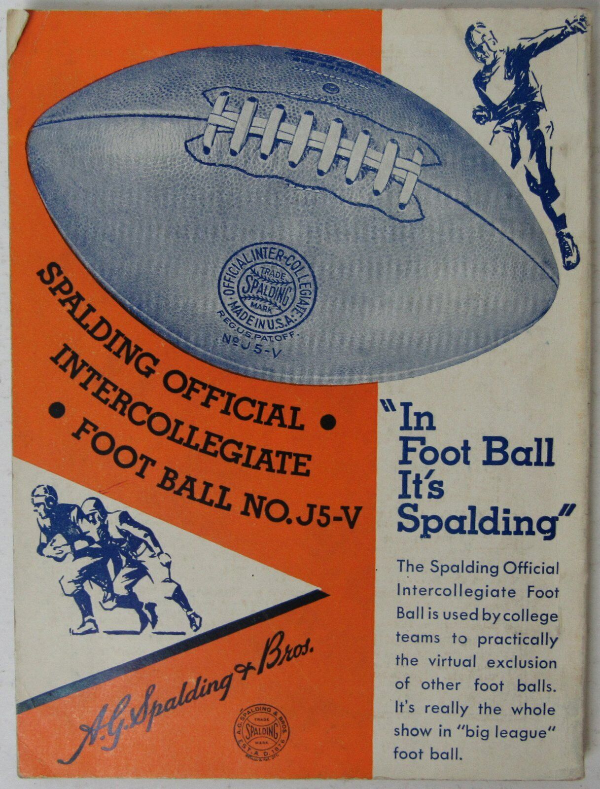 1933 Spaldings Athletic Library NCAA Football Annual with Rules 144925