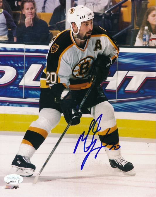 Martin Lapointe Boston Bruins Signed/Autographed 8x10 Photo JSA 159134