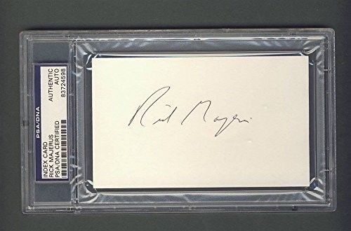 Rick Majerus Utah St. Louis Signed Slab 3x5 Index Card PSA/DNA 133631