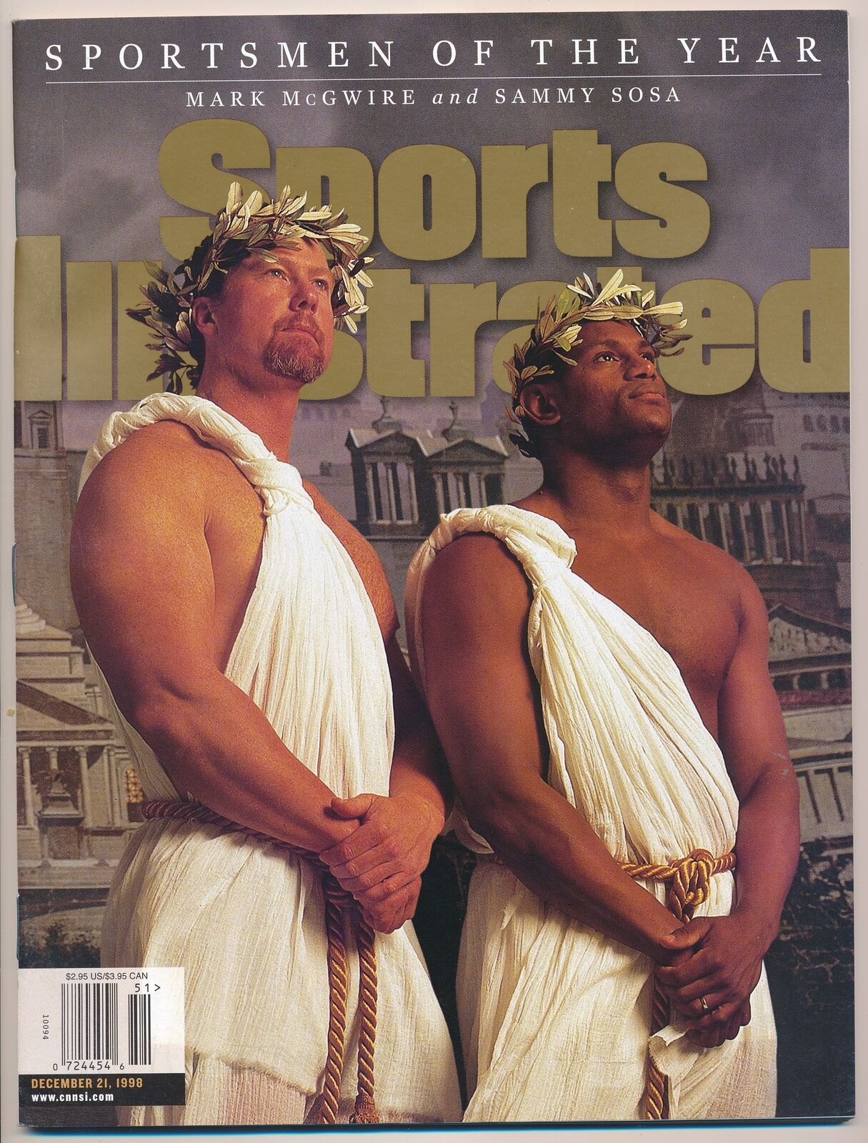 December 21, 1998 Mark McGwire/Sammy Sosa Sports Illustrated NO LABEL Newsstand