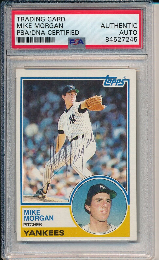 Mike Morgan Yankees Signed/Autographed 1983 TOPPS Card #203 PSA/DNA 166427