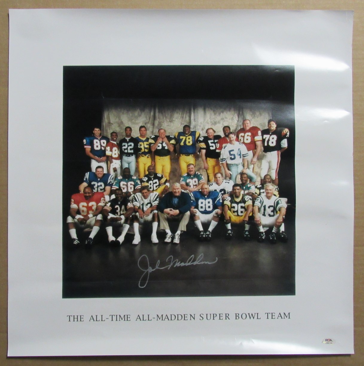 John Madden Signed/Autographed 24x24 Poster PSA/DNA 190233