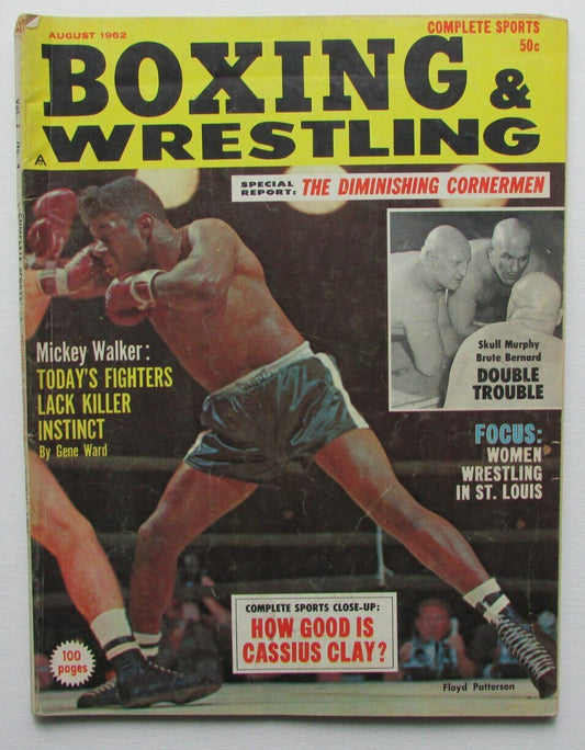 August 1962 Boxing & Wrestling Magazine Floyd Patterson 167888