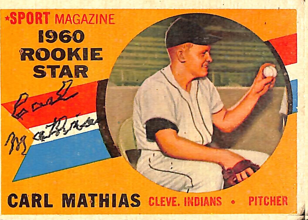 1960 TOPPS #139 Carl Mathias Cleveland Indians Signed/Auto Card 190971