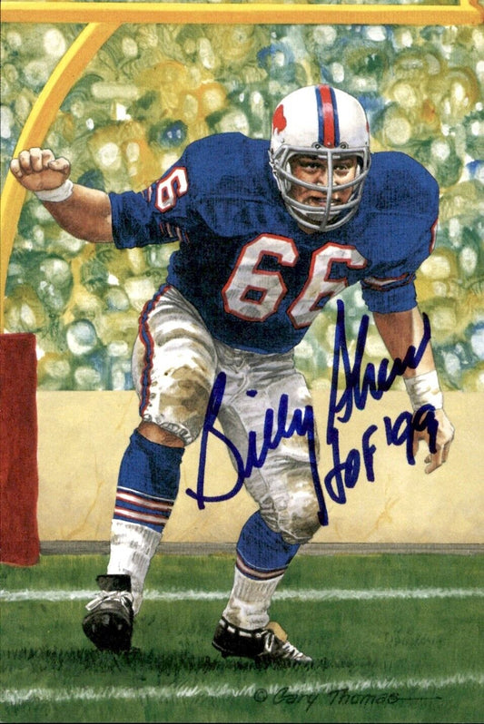 Billy Shaw HOF Autographed/Inscribed Goal Line Art GLAC Postcard Bills JSA