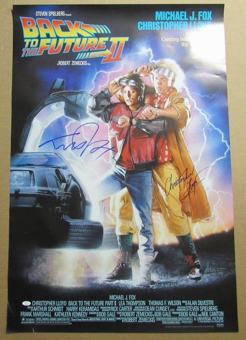 Michael J Fox/Christopher Lloyd Autographed 27x40 Poster "Back to Future II" JSA