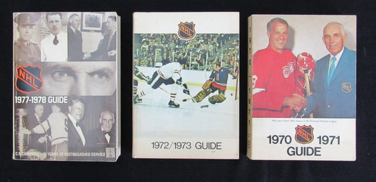 Lot of 3 NHL Hockey Guides 1970-71, 1971-72, 1972-73 Gordie Howe 181397