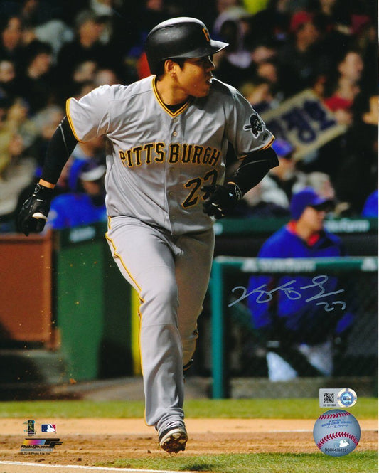 Jung-Ho Kang Pittsburgh Pirates Silver Signed 8x10 Color Photo MLB HOLO 137126