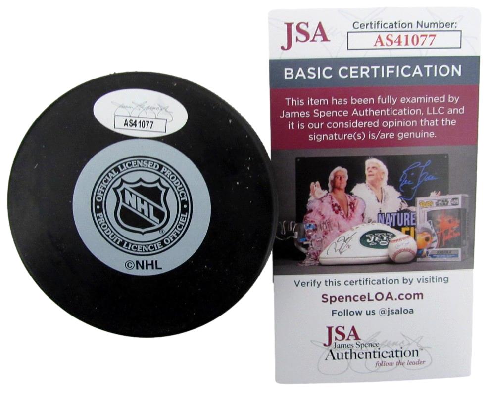 Guy Lafleur HOF Signed/Auto Hockey Puck Montreal Canadiens JSA 186377