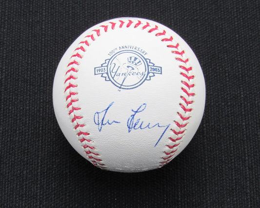 Tim Leary Signed/Auto Yankees 100th OML Baseball JSA 186602