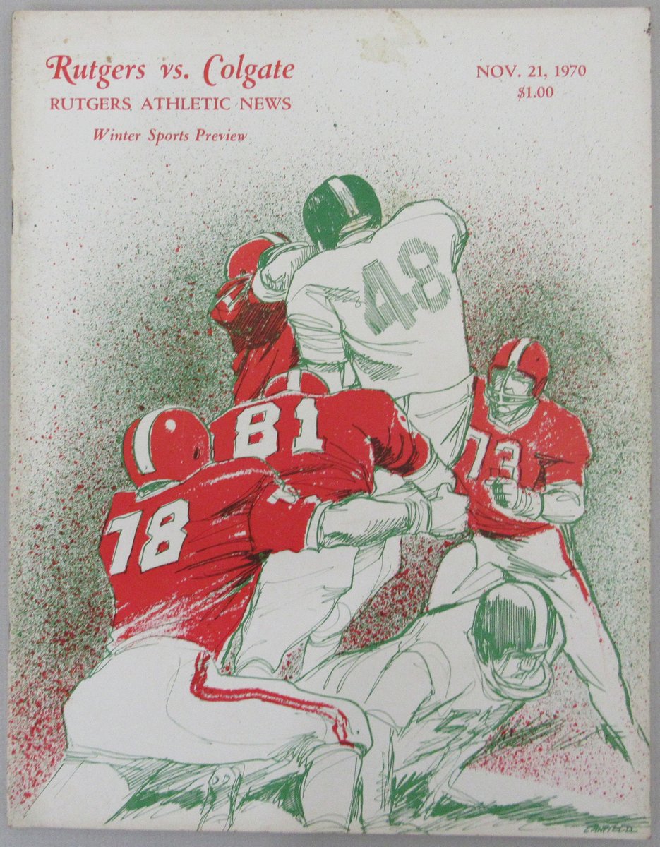 November 21, 1970 Rutgers vs. Colgate College Football Game Program 192928