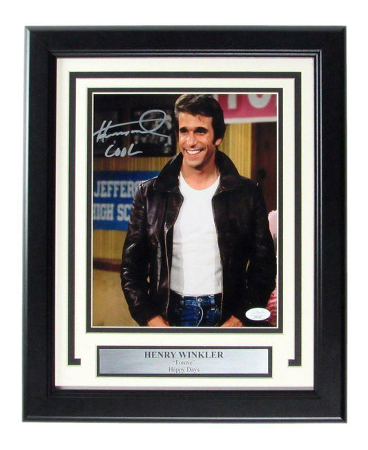 Henry Winkler "Fonzie" Signed/Inscr "Happy Days" 8x10 Photo Framed JSA 167190