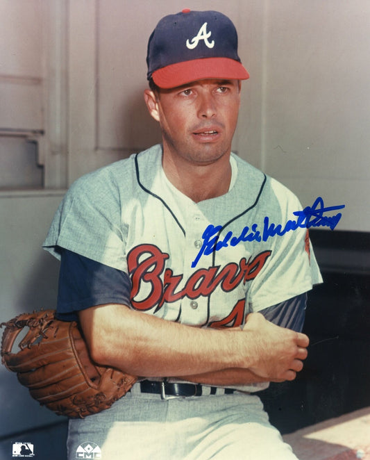 Eddie Mathews Braves HOF Autographed/Signed 8x10 Photo PASS 142564