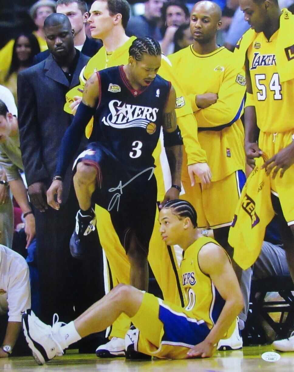 Allen Iverson HOF Autographed 16x20 Photo Philadelphia 76ers JSA 181858