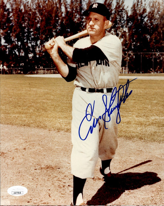 Enos Slaughter HOF Signed/Auto 8x10 Photo New York Yankees JSA 191120
