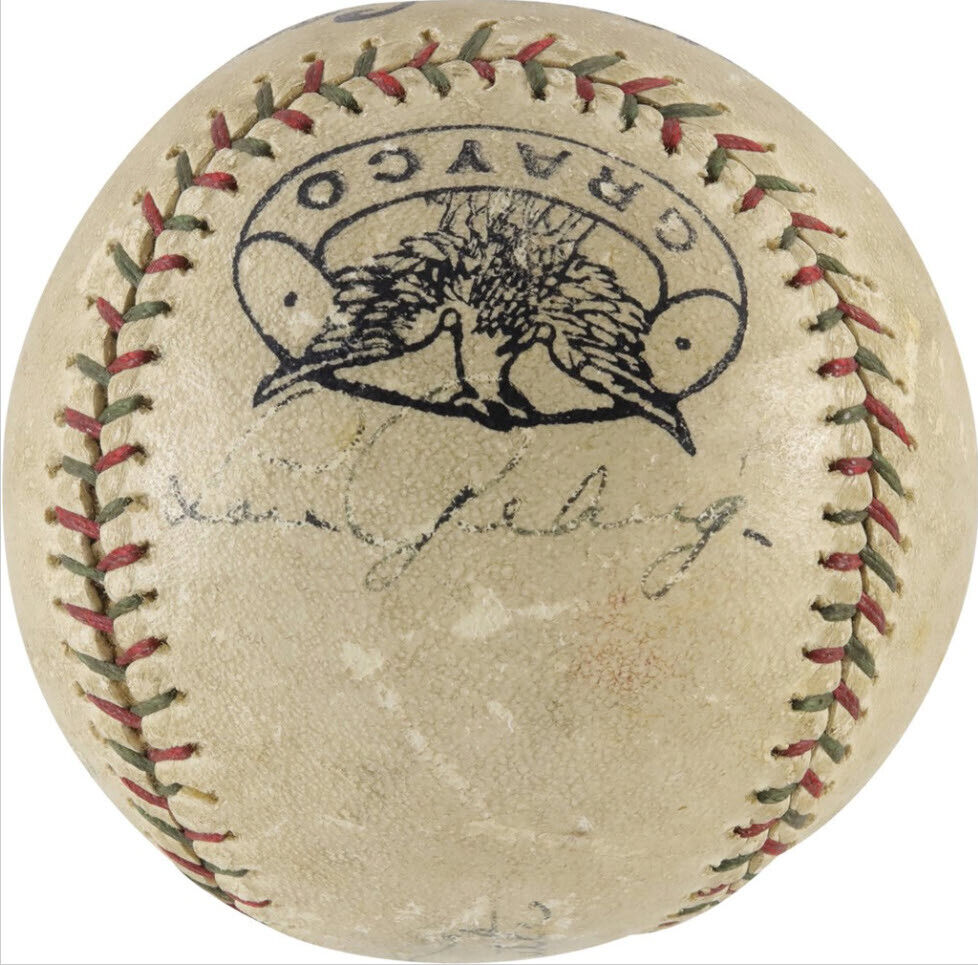 1929 Babe Ruth & Lou Gehrig Multi Signed Baseball JSA 170320